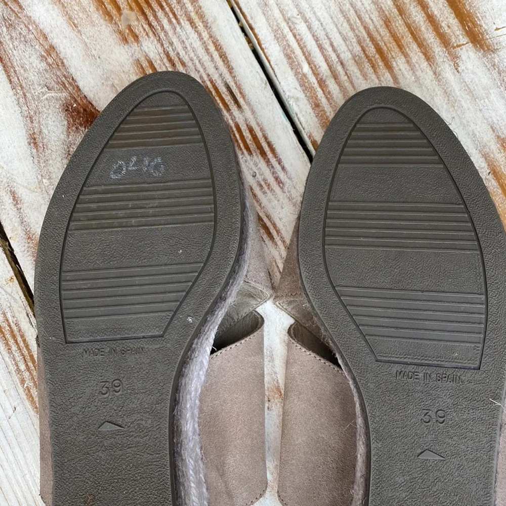 Paseart Espadrille Suede Slip-On Platform Sandal Size 8 Excellent Condition